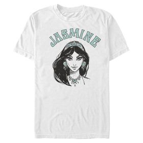 Disney Big & Tall Aladdin Live Action Jasmine Beyaz Erkek T-shirt