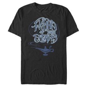 Disney Big & Tall Aladdin Live Action Women of Many Dreams Üst Kısa Kollu Siyah Erkek T-shirt