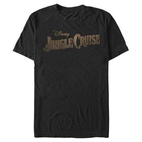 Disney Big & Tall Jungle Cruise Logolu Black Erkek T-shirt