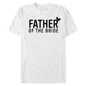 Disney Big & Tall Klasik Mickey Father of the Bride Beyaz Erkek T-shirt