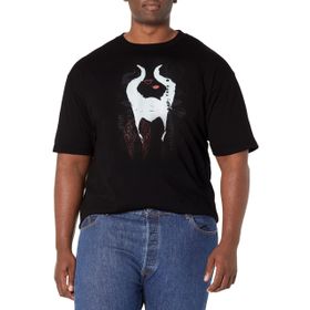 Disney Big & Tall Maleficent Koyu Kolaj Üst Kısa Kollu Siyah Erkek T-shirt