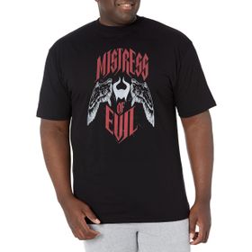 Disney Big & Tall Maleficent with Wings Üst Kısa Kollu Siyah Erkek T-shirt