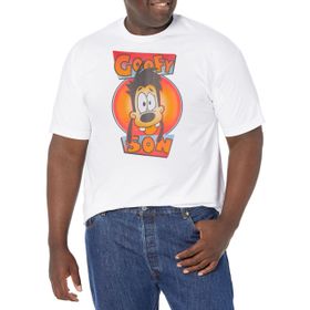 Disney Big & Tall Movie Max Goofy Son Beyaz Erkek T-shirt