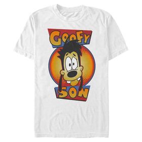 Disney Big & Tall Movie Max Goofy Son Beyaz Erkek T-shirt