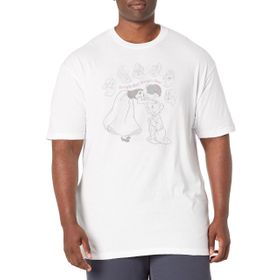 Disney Big & Tall Princesses Heigh-ho Beyaz Erkek T-shirt