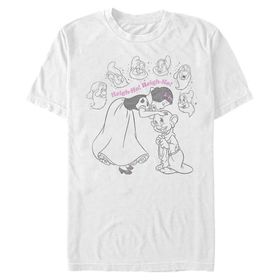 Disney Big & Tall Princesses Heigh-ho Beyaz Erkek T-shirt