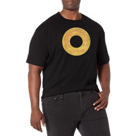 Disney Big & Tall Princesses Louis and The Fireflies Black Erkek T-shirt