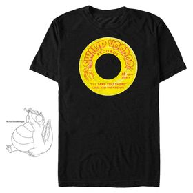 Disney Big & Tall Princesses Louis and The Fireflies Black Erkek T-shirt