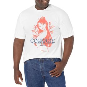 Disney Big & Tall Princesses Mulan Warrior Beyaz Erkek T-shirt