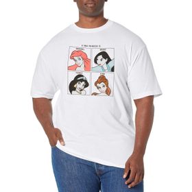 Disney Big & Tall Princesses Portrait Power Beyaz Erkek T-shirt
