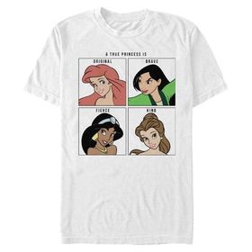 Disney Big & Tall Princesses Portrait Power Beyaz Erkek T-shirt