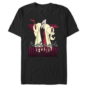 Disney Big & Tall Villains Cruel Birthday Siyah Erkek T-shirt