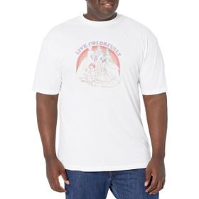 Disney Büyük ve Uzun Gökkuşağı Prenses Beyaz Erkek T-shirt