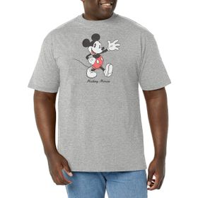 Disney Büyük ve Uzun Klasik Mickey Athletic Heather Erkek T-shirt