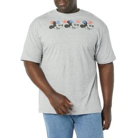 Disney Büyük ve Uzun Klasik Mickey Athletic Heather Erkek T-shirt