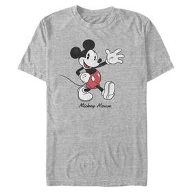 Disney Büyük ve Uzun Klasik Mickey Athletic Heather Erkek T-shirt
