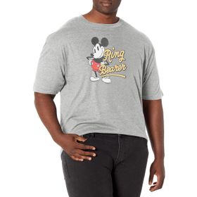 Disney Büyük ve Uzun Klasik Mickey Athletic Heather Erkek T-shirt