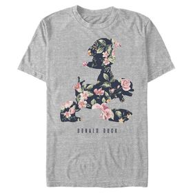 Disney Büyük ve Uzun Klasik Mickey Desenli Donald Athletic Heather Erkek T-shirt