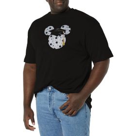 Disney Büyük ve Uzun Klasik Mickey Grad Şapka Siyah Erkek T-shirt