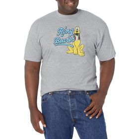 Disney Büyük ve Uzun Klasik Mickey Yüzük Plüton Athletic Heather Erkek T-shirt