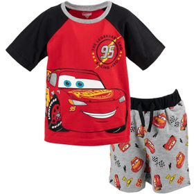 Disney Cars Lightning McQueen Toddler Boys T-Shirt and Mesh Shorts Set