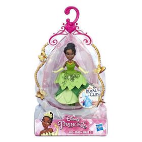 Disney E3049-E4862 Prenses Tiana Klipsli Mini Figür