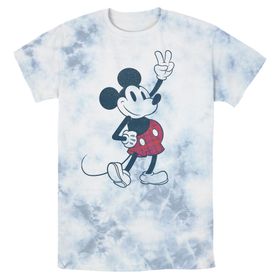 Disney Karakterler Ekose Mickey Genç Kısa Kollu Beyaz Erkek T-shirt