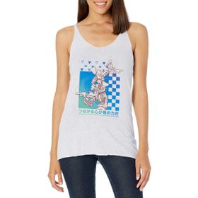 Disney Kingdom Hearts Power Friends Racerback White Heather Kadın Atlet
