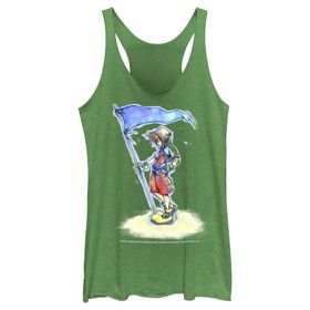 Disney Kingdom Hearts Sora Bayraklı Askılı Envy Green Kadın Atlet