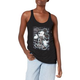 Disney Kingdom Mickey Hearts Racerback Black Heather Kadın Atlet