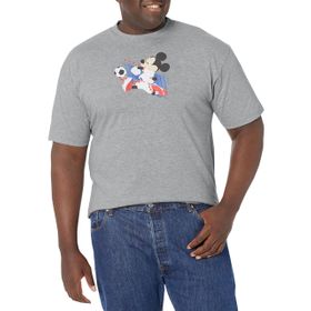 Disney Klasik Mickey Croatia Kick Athletic Heather Erkek T-shirt