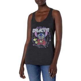 Disney Lilo and Stitch Aralıklı Babalar Askılı Black Heather Kadın Atlet
