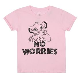 Disney Lion King No Worries Açık Gül Rengi Kız Çocuk Tişört
