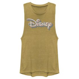 Disney Logo Retro Gökkuşağı Gold Heather Kadın Atlet