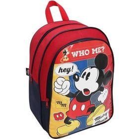Disney Mickey Mouse Kırmızı Siyah Wide Who Me Beslenmeli İlkokul Çantası