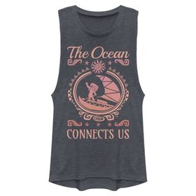 Disney Moana Connects Us Askılı Royal Blue Heather Kadın Atlet