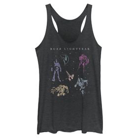 Disney Pixar Lightyear Chart Racerback Black Heather Kadın Atlet