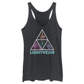 Disney Pixar Lightyear Racerback Black Heather Kadın Atlet