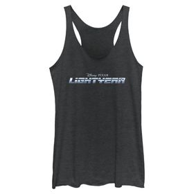 Disney Pixar Lightyear Rendered Logolu Askılı Black Heather Kadın Atlet