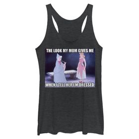 Disney Princesses Cinderella Dressed Kadın Racerback Siyah Kadın Atlet