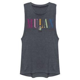 Disney Princesses Mulan Title Denim Blue Heather Kadın Atlet