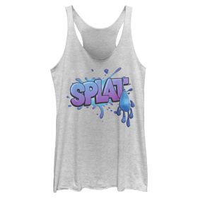 Disney Strange World Splat Focus Hızlı Moda Racerback White Heather Kadın Atlet