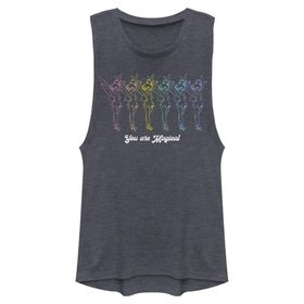 Disney Tinkerbell Magical Tink Kolsuz Denim Blue Heather Kadın Atlet