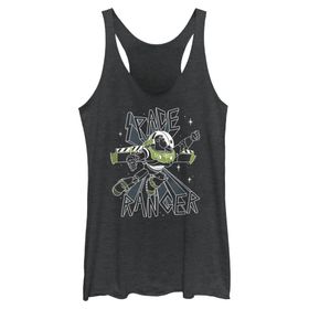 Disney Toy Story Night Ranger Racerback Black Heather Kadın Atlet