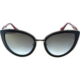 Dita DVT 302-A GLD BLK 54 54 Ditavonteese Siyah Çekik Çerçeve Kadın Güneş Gözlüğü