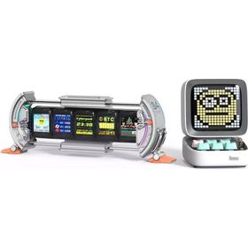 Divoom Ditoo Pro Beyaz Bluetooth Hoparlör ve Times Gate Dijital Led Ekran Seti