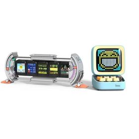 Divoom Ditoo Pro Mavi Bluetooth Hoparlör ve Times Gate Dijital Led Ekran Seti