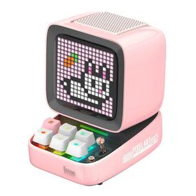 Divoom Ditoo Pro Pembe Bluetooth Hoparlör ve Pixoo Max Led Ekran Seti