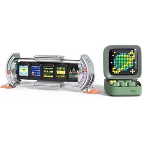 Divoom Ditoo Pro Yeşil Bluetooth Hoparlör ve Times Gate Dijital Led Ekran Seti