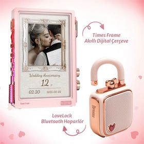 Divoom Love-lock Pembe Taşınabilir Bluetooth Hoparlör